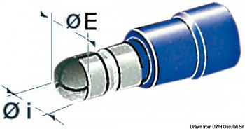 Terminali cilindrici maschio 1-2,5 mm² 