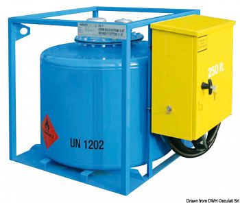 Serbatoio benzina 250 l ADR con contalitri  Serbatoio benzina 250 l ADR con contalitri